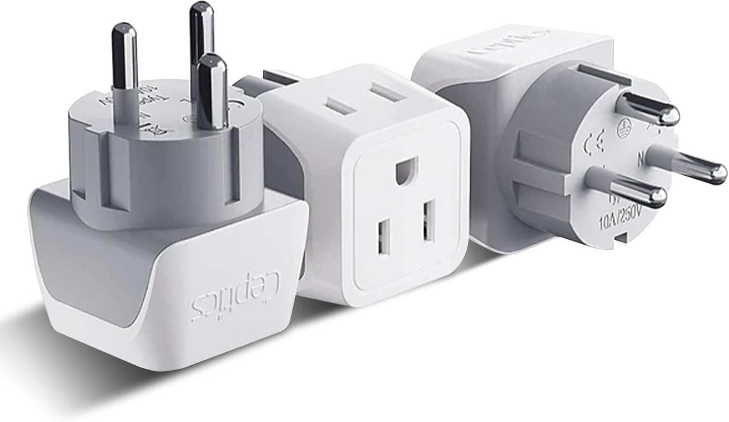 Ceptics Universal Travel Adapter, 35W International Power Adapter with PD & QC 3.0 Dual USB-C, 3 USB Travel Adapter Worldwide, Type I C G A Outlets 110V 220V A/C - EU Euro US UK (11-KU)