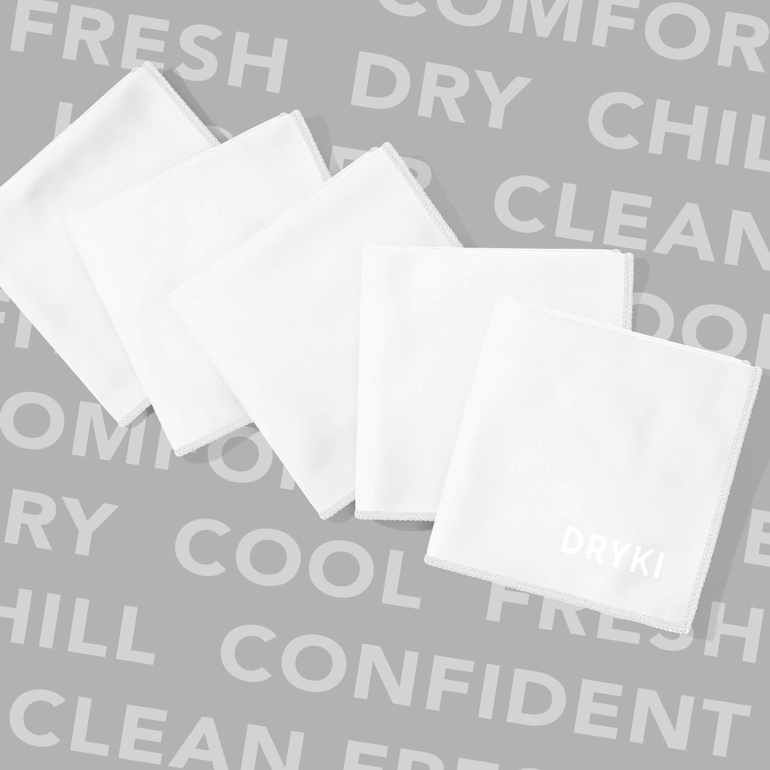 Sweat Absorbing Handkerchiefs - The Original Pocket-Sized Sweat Towels - Quick-Dry Microfiber Sweat Rags for Face, Hands, & Body - Men & Women - Gym, Sports, and Work (Black: 5 Pack)