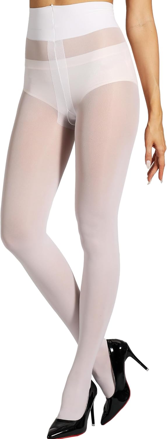 Unbelievable Durability Tights, Rip Resistant Pantyhose, 40D Semi Sheer High Waist T-Crotch Strong Tights for Women