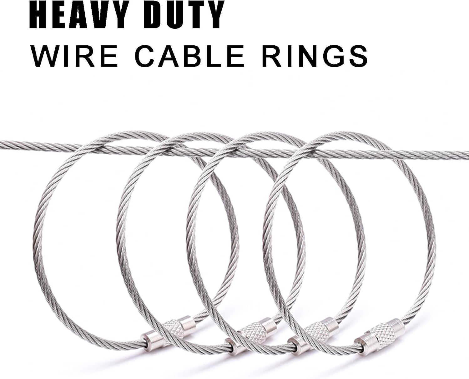 CooBigo 16 Pack Stainless Steel Loops 2mm Coated Wire Keychain Cable Large Keyrings 6 inch Key Chain for Luggage Tags, Key Tags, Keyrings, Kitchen utensils, Duster-Assorted Colors