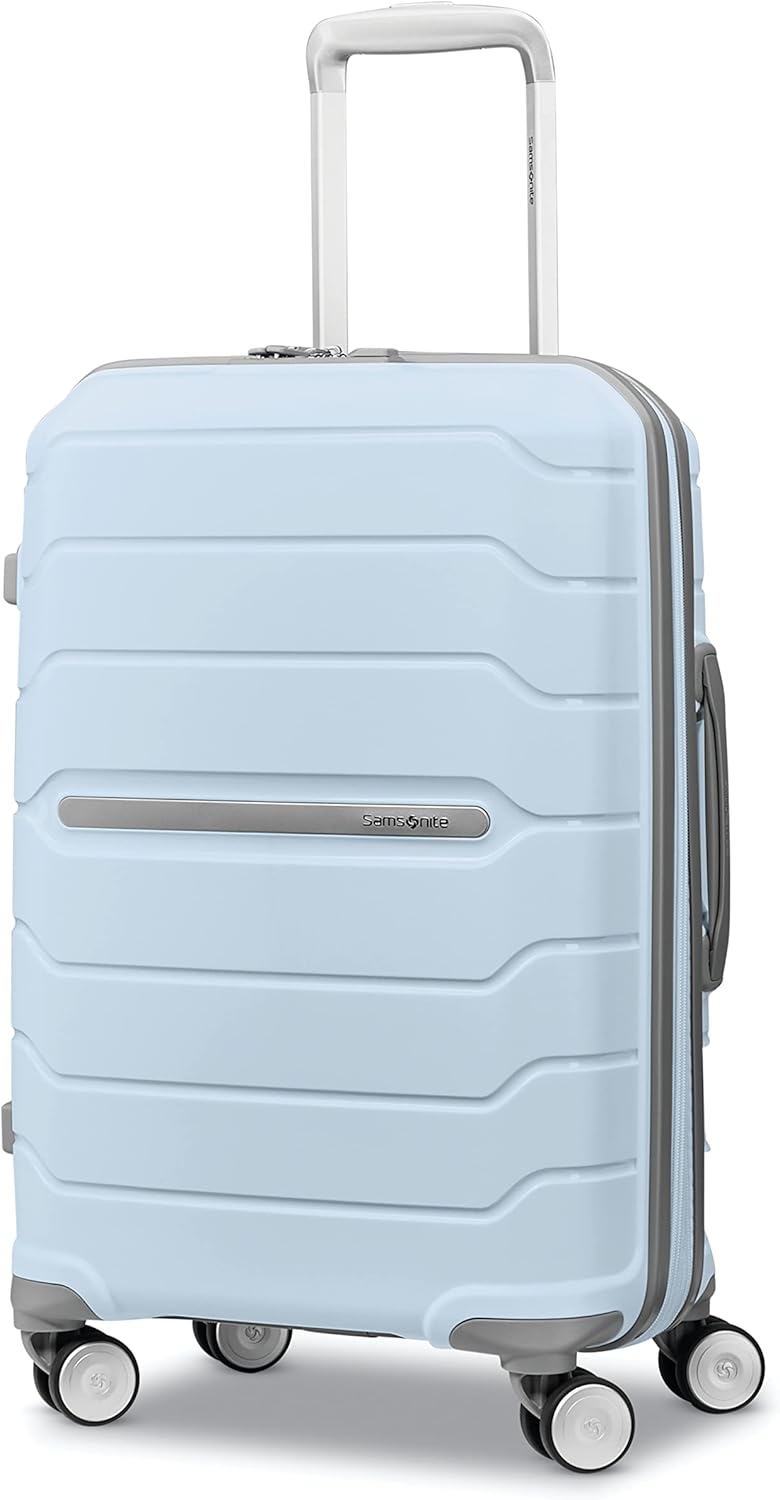 Samsonite Freeform Hardside Carry-On Luggage with Spinner Wheels - Hardshell Suitcase - TSA, Airline-Approved - Expandable Hard Shell, Smooth Rolling Wheels for Lightweight Travel - Navy