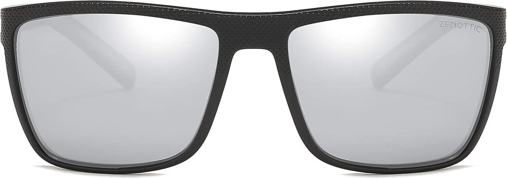 ZENOTTIC Polarized Sunglasses for Men Lightweight TR90 Frame UV400 Protection Square Sun Glasses