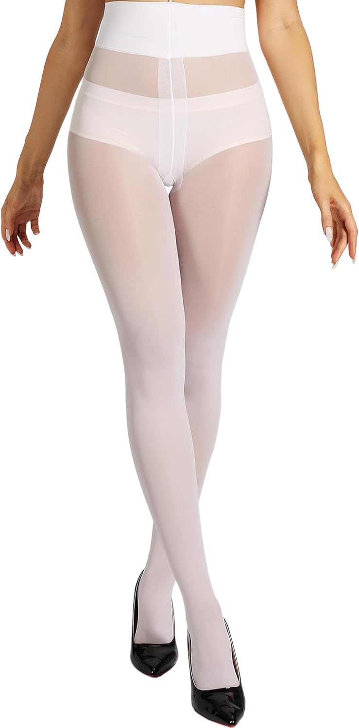 Unbelievable Durability Tights, Rip Resistant Pantyhose, 40D Semi Sheer High Waist T-Crotch Strong Tights for Women