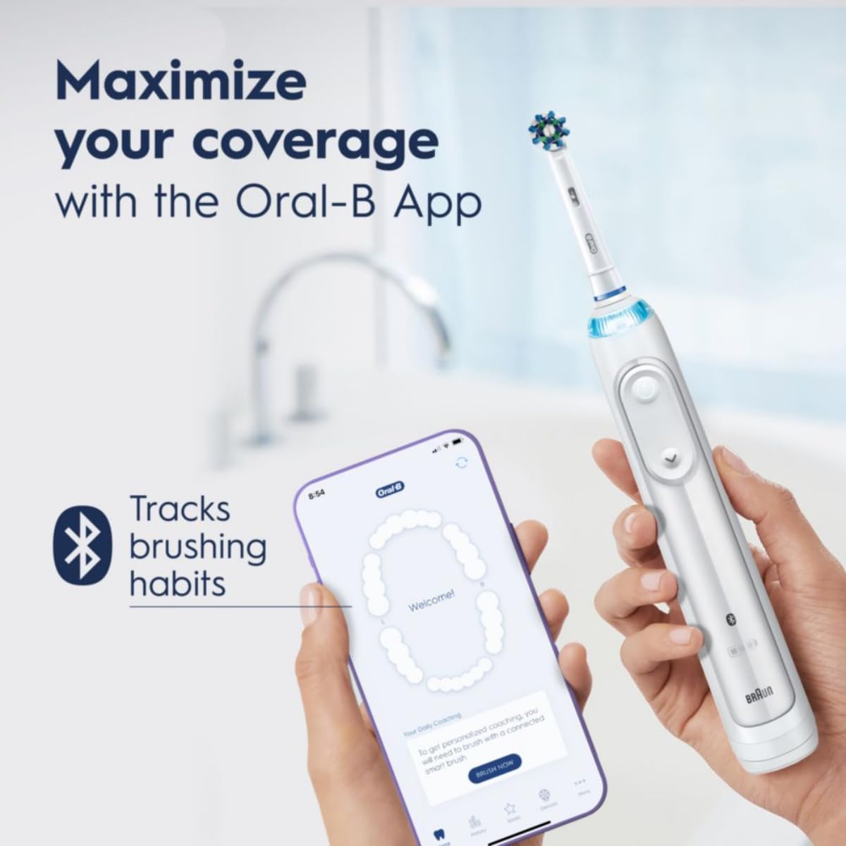 Oral-B Pro 5000 Smartseries Power Rechargeable Electric Toothbrush with Bluetooth Connectivity, Black Edition