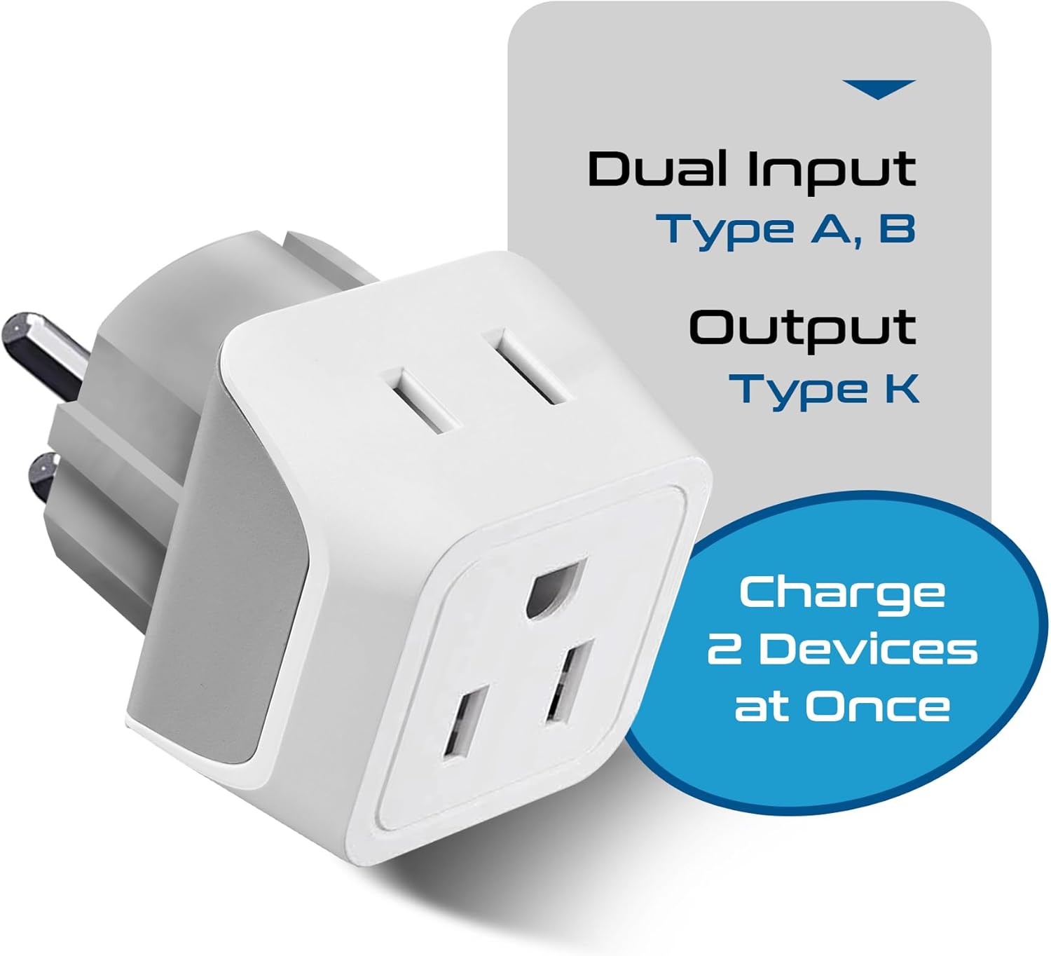 Ceptics Universal Travel Adapter, 35W International Power Adapter with PD & QC 3.0 Dual USB-C, 3 USB Travel Adapter Worldwide, Type I C G A Outlets 110V 220V A/C - EU Euro US UK (11-KU)