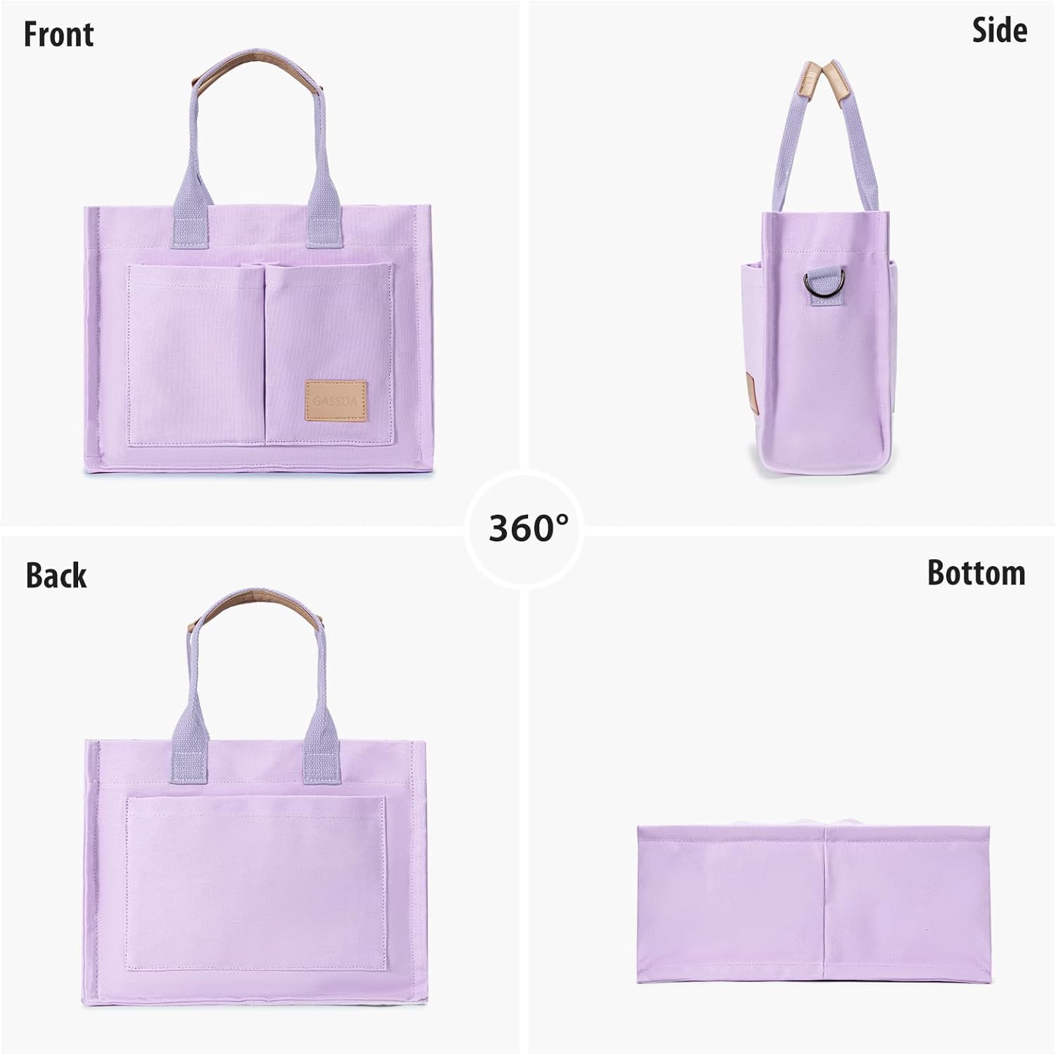 Tote Bags for Women Canvas Tote Purse Crossbody with Pockets Top Handle Shoulder Satchel Bag for Women