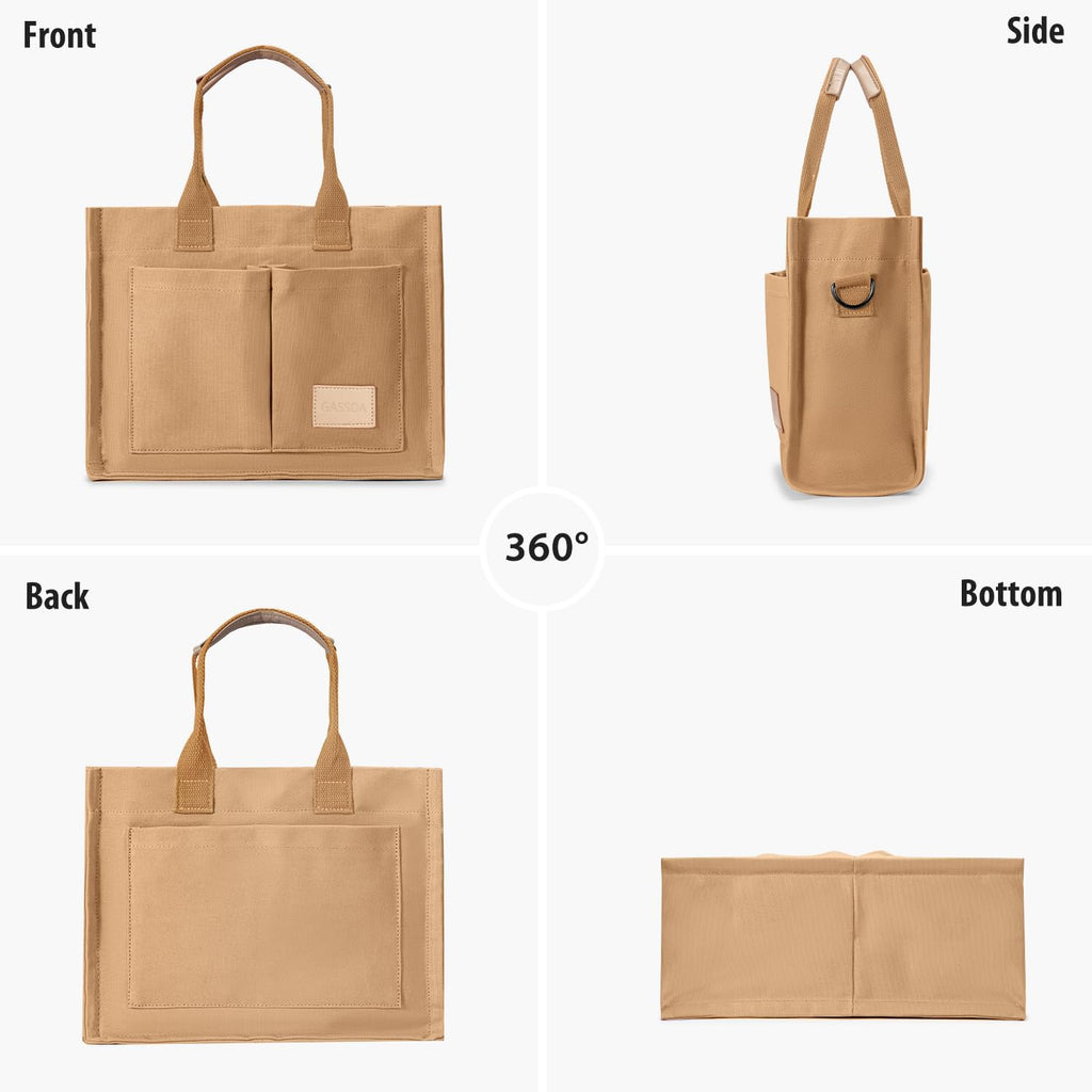 Tote Bags for Women Canvas Tote Purse Crossbody with Pockets Top Handle Shoulder Satchel Bag for Women