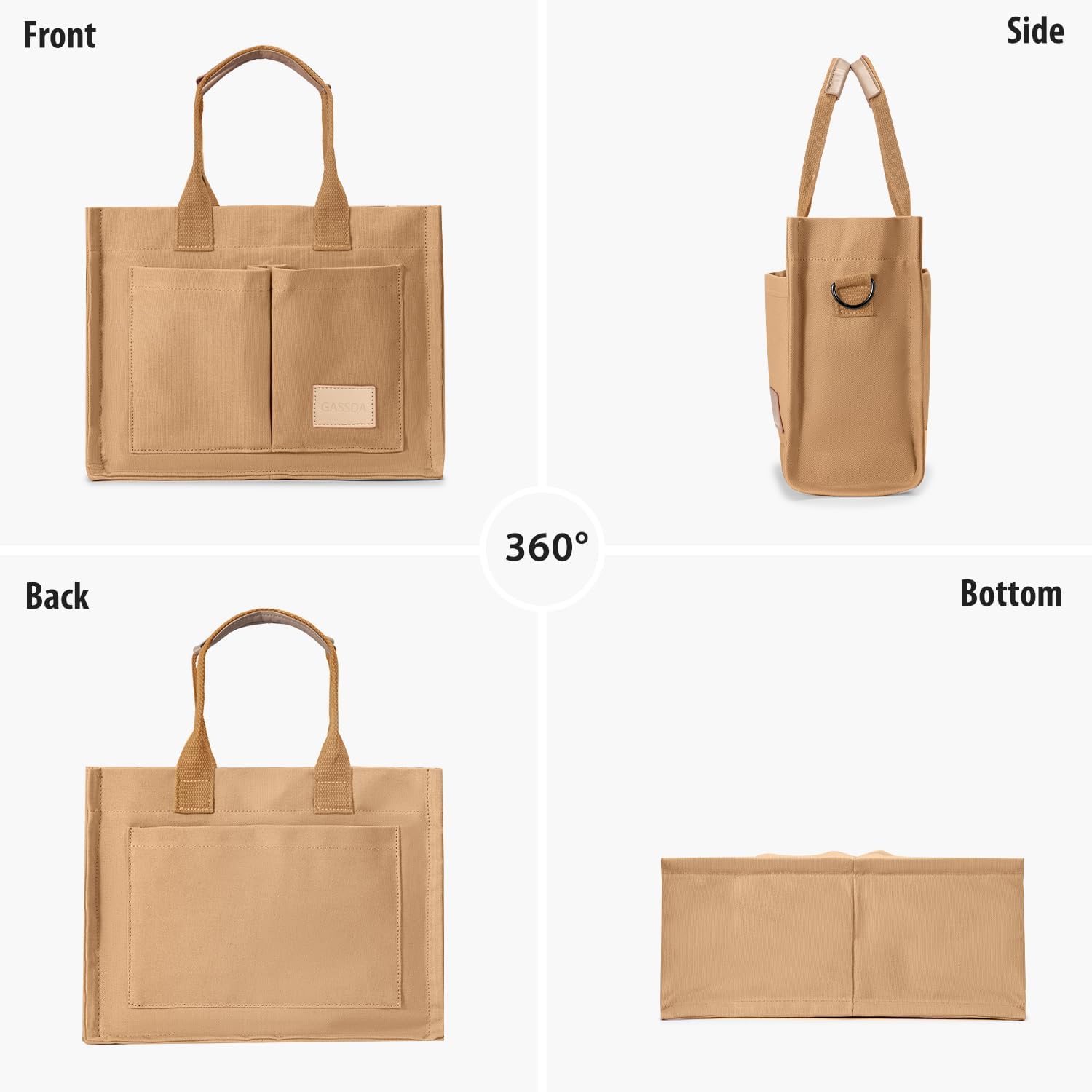 Tote Bags for Women Canvas Tote Purse Crossbody with Pockets Top Handle Shoulder Satchel Bag for Women