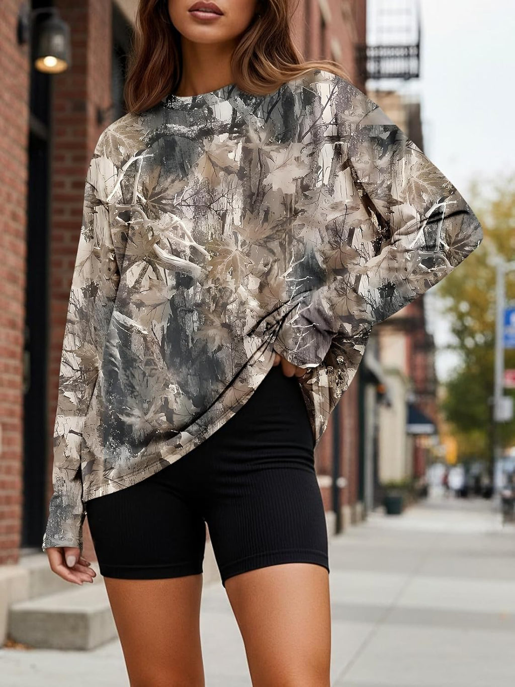 Trendy Queen Womens Oversized Long Sleeve T Shirts 2025 Basic Crewneck Tee Fall Tops Casual Workout Y2K Clothes