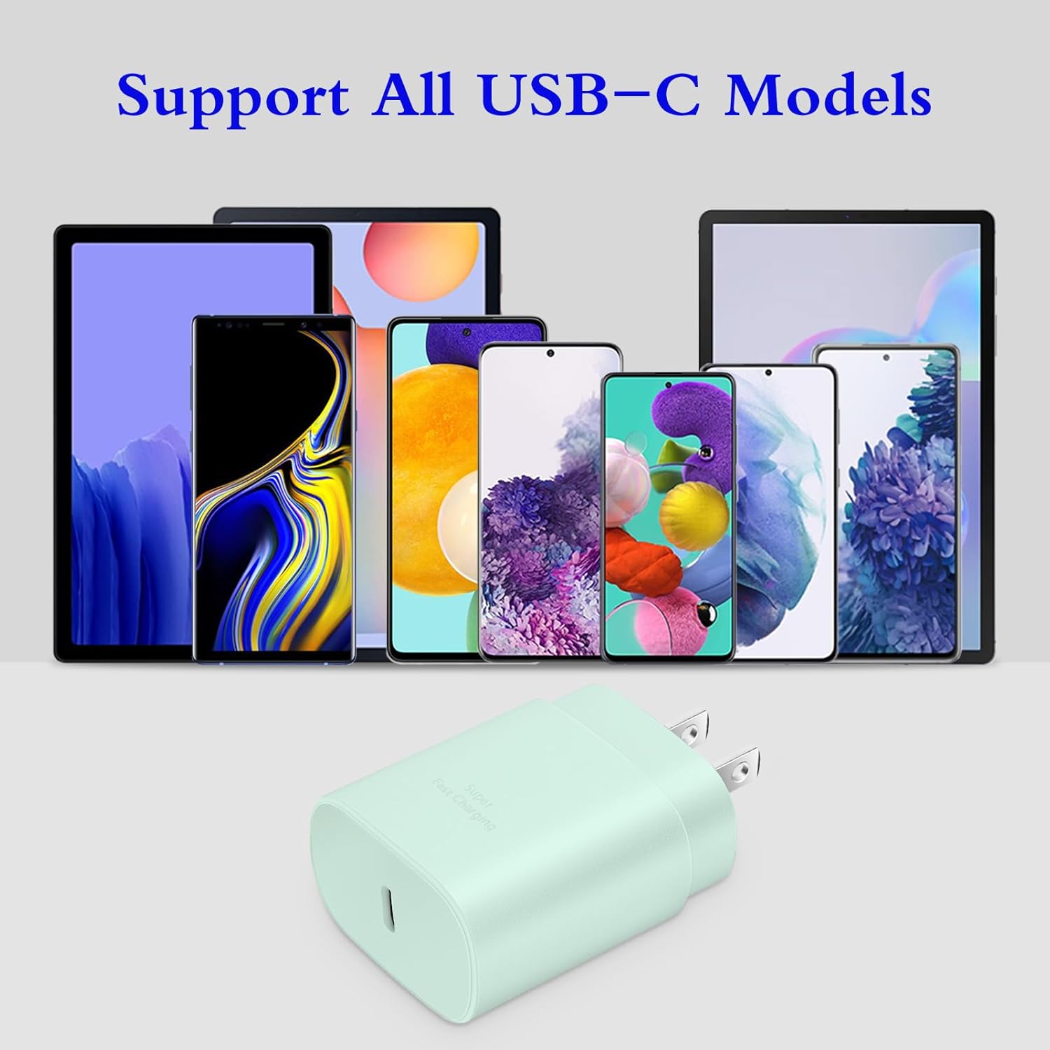 Type C Charger, 2-Pack 25W Type C Fast Charging Block with 6ft USB C Charger Cable Compatible with Galaxy S25 S24 S23 S22 S21+/Phone 16/16 Pro Max/15/15 Pro Max/15 Plus-Black