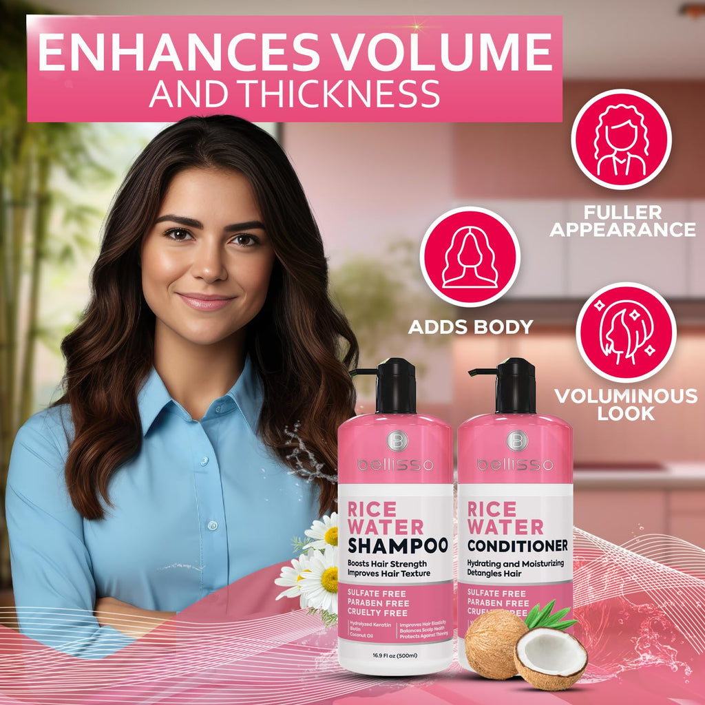 Biotin Shampoo and Conditioner Set - Sulfate and Paraben Free Treatment for Men and Women - Hair Thickening Volumizing Products to Help Boost Thinning Hair with Added Keratin