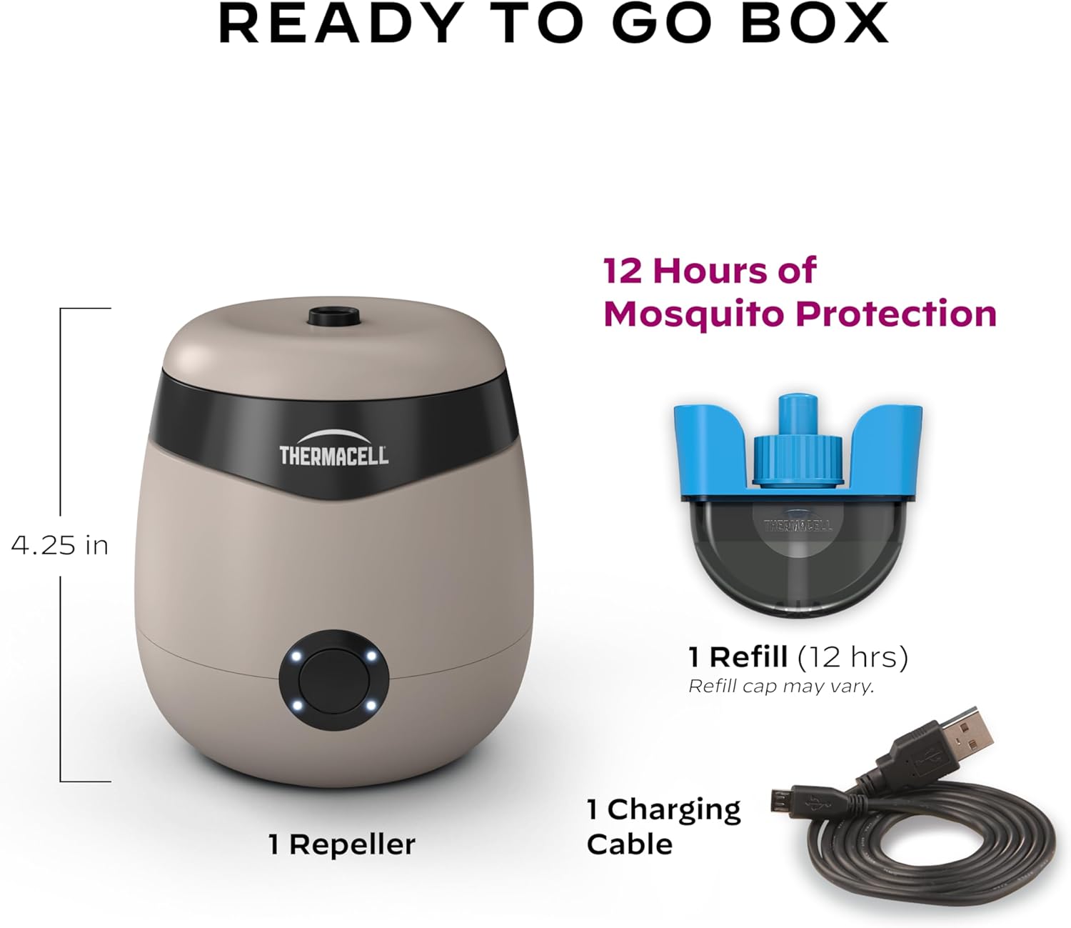 Thermacell E-Series Rechargeable Mosquito Repeller with 20’ Mosquito Protection Zone; Bug Spray Alternative; Scent Free