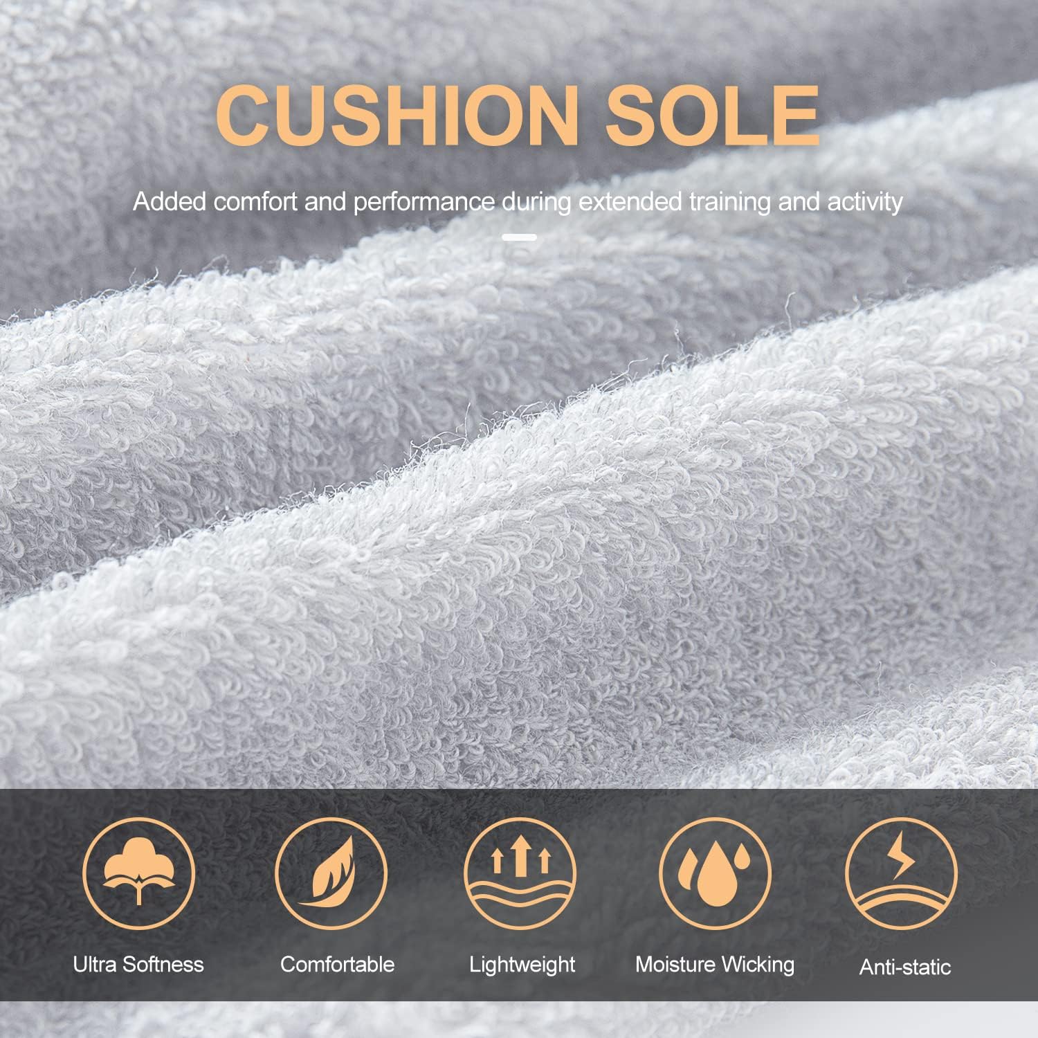 CS CELERSPORT 6 Pairs Ankle Athletic Running Socks Low Cut Sports Tab Socks for Men and Women