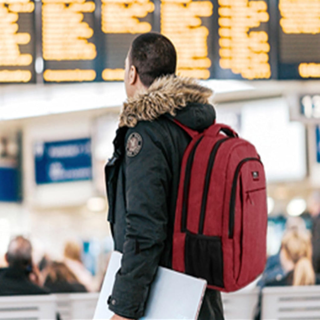 MATEIN Travel Laptop Backpack, Business Anti Theft Slim Sturdy Laptops Backpack with USB Charging Port, Water Resistant College School Computer Bag Gift for Men & Women Fits 15.6 Inch Notebook, Grey