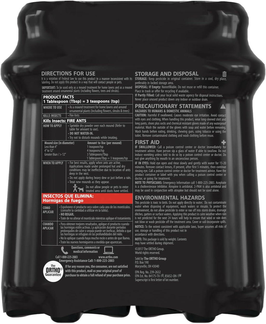 Ortho Orthene Fire Ant Killer1, Kills the Queen and Destroys Mounds, Begins Working in 60 minutes, 12 oz., 2-Pack