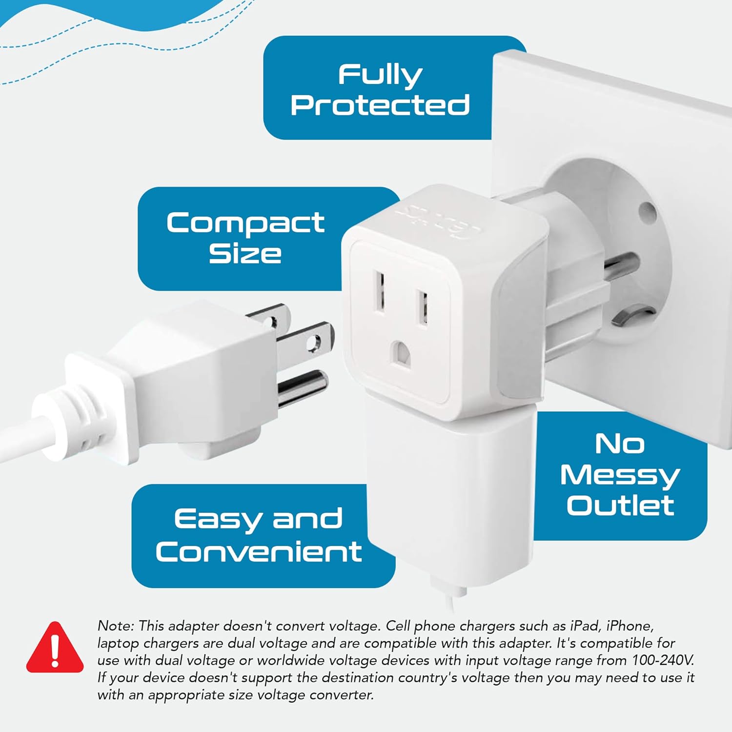 Ceptics Universal Travel Adapter, 35W International Power Adapter with PD & QC 3.0 Dual USB-C, 3 USB Travel Adapter Worldwide, Type I C G A Outlets 110V 220V A/C - EU Euro US UK (11-KU)
