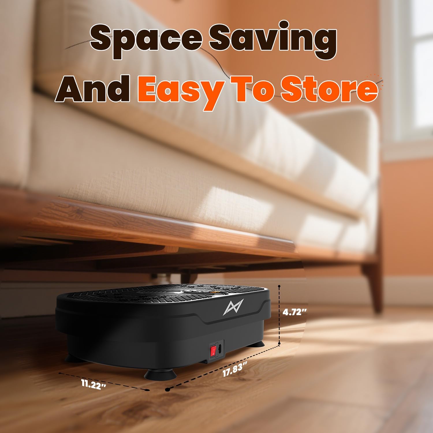 AXV Vibration Plate Fitness Platform Exercise Machine Vibrating Shaking Full Body Shaker Workout Vibrate Stand Shake Board Sport Gym for Weight Loss Fat Burner for Women Men