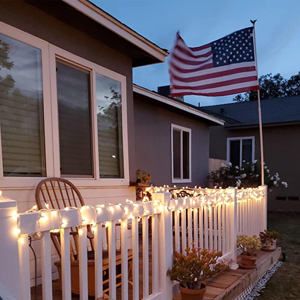 Christmas Lights 100 Count Mini Clear Lights 21ft White Wire Christmas Tree String Lights Set for Outdoor Indoor Christmas Decorations Wedding Decorations Valentines Day Decor,UL Certified (21feet)