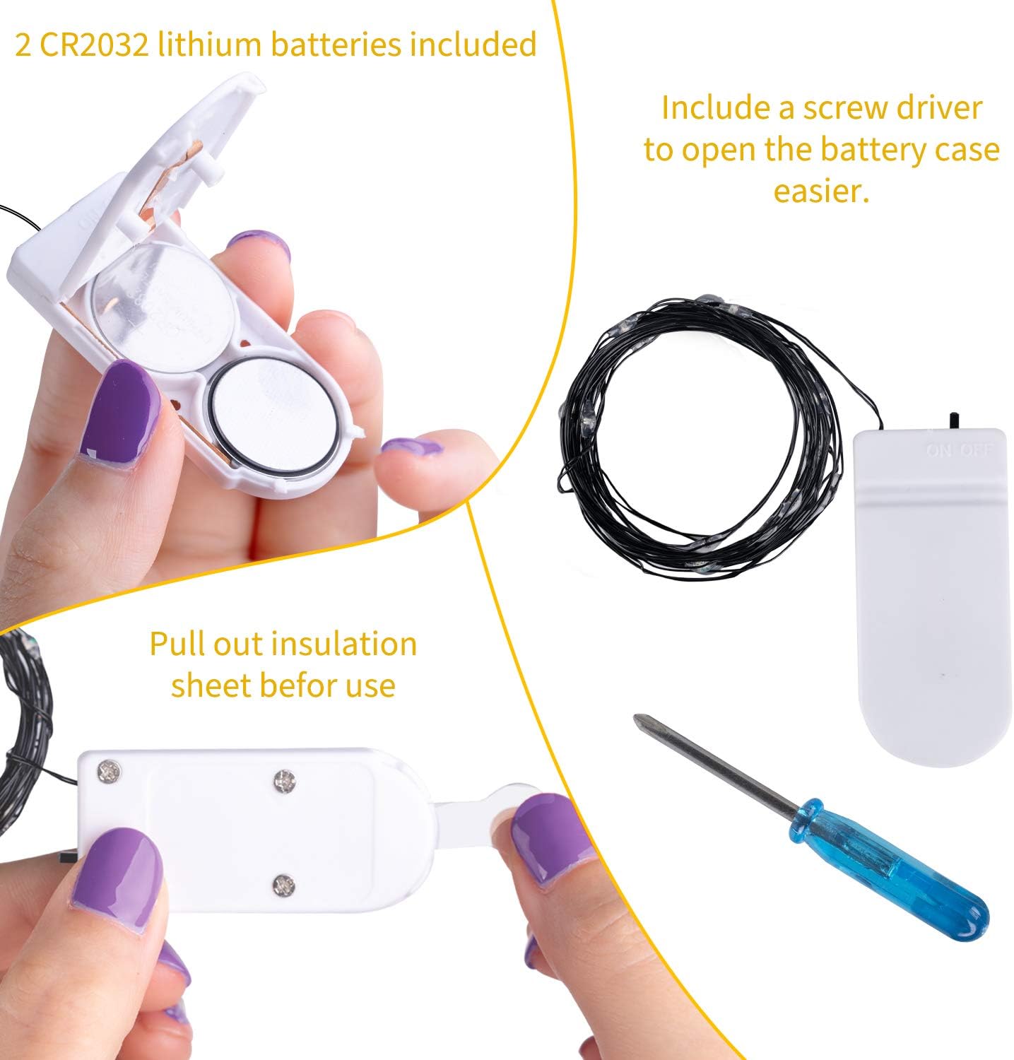 Brightown 12 Pack LED Fairy Lights Battery Operated String Lights - 7ft 20LED Waterproof Silver Wire Firefly Starry Moon Lights for DIY Crafts Wedding Table Centerpieces Party Bedroom Christmas