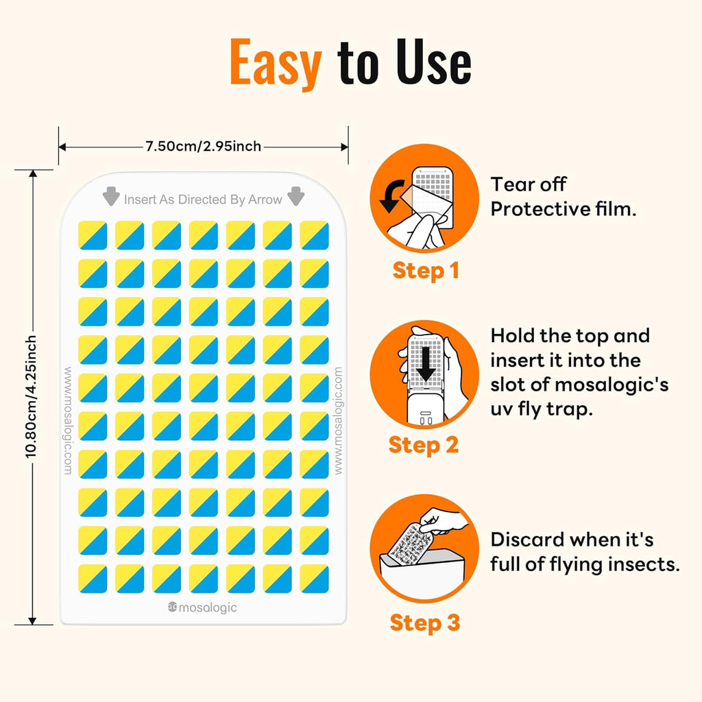 Mosalogic Fruit Fly Traps for Indoors Gnat Trap for House Indoor- 600 Sqft Protection Area UV Fly Insect Trapper for Fruit Flies，Gnat，Mosquito，and Other Flying Insect Plug in Bug Killer White