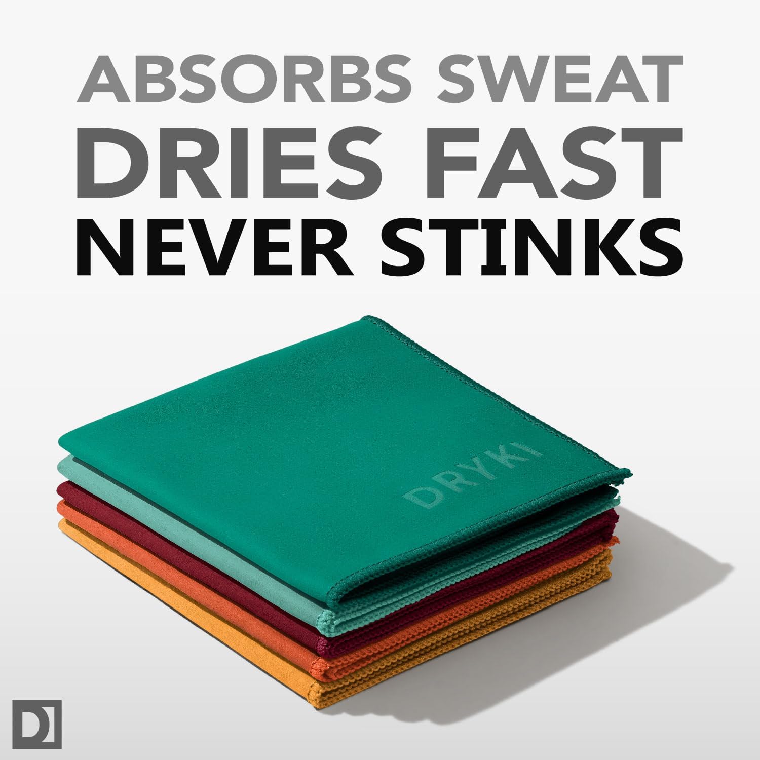 Sweat Absorbing Handkerchiefs - The Original Pocket-Sized Sweat Towels - Quick-Dry Microfiber Sweat Rags for Face, Hands, & Body - Men & Women - Gym, Sports, and Work (Black: 5 Pack)