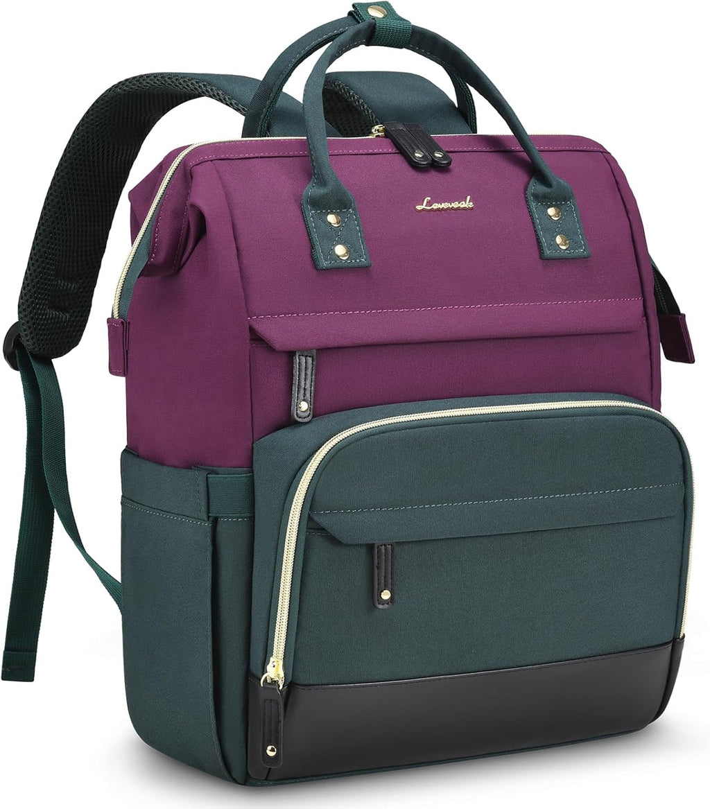 LOVEVOOK Laptop Backpack for Women, 15.6 Inch Work Business Backpacks Purse With Large Capacity, Waterproof Nurse Bag College Bookbag for School, Waterproof Casual Daypack for Travel