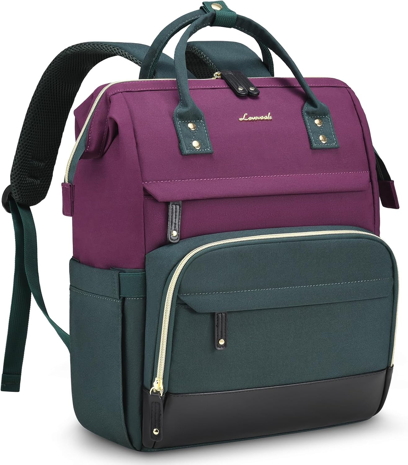 LOVEVOOK Laptop Backpack for Women, 15.6 Inch Work Business Backpacks Purse With Large Capacity, Waterproof Nurse Bag College Bookbag for School, Waterproof Casual Daypack for Travel