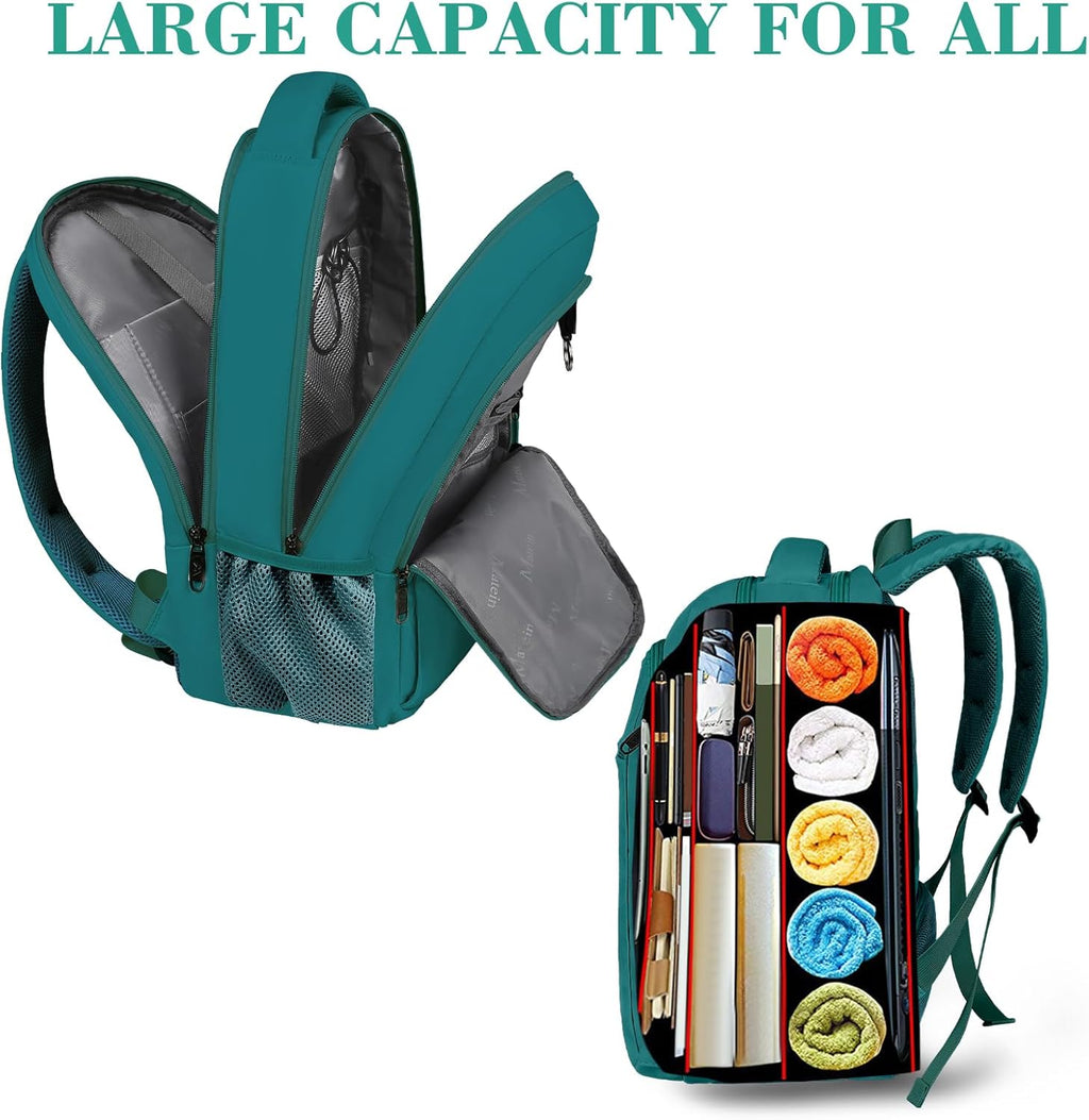 MATEIN Travel Laptop Backpack, Business Anti Theft Slim Sturdy Laptops Backpack with USB Charging Port, Water Resistant College School Computer Bag Gift for Men & Women Fits 15.6 Inch Notebook, Grey