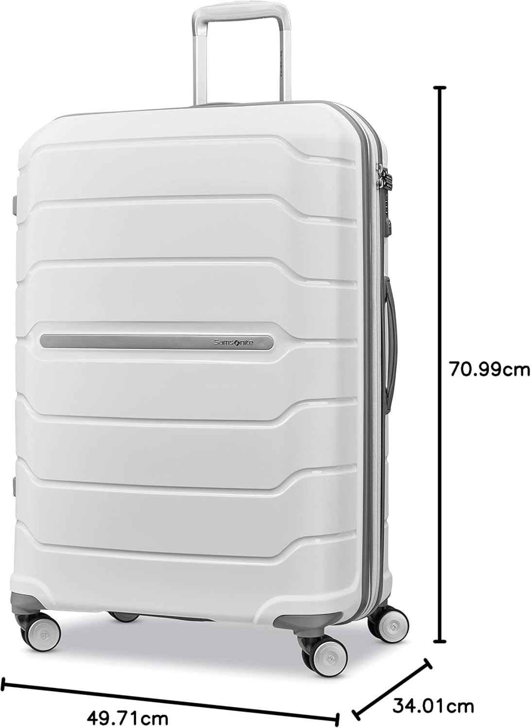 Samsonite Freeform Hardside Carry-On Luggage with Spinner Wheels - Hardshell Suitcase - TSA, Airline-Approved - Expandable Hard Shell, Smooth Rolling Wheels for Lightweight Travel - Navy