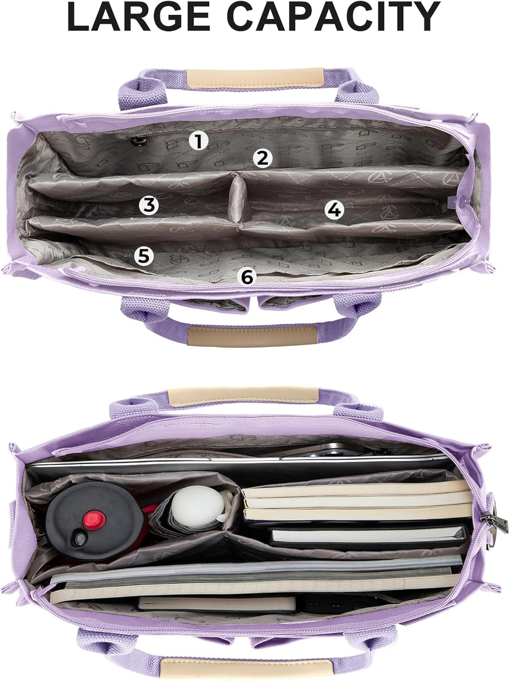 Tote Bags for Women Canvas Tote Purse Crossbody with Pockets Top Handle Shoulder Satchel Bag for Women