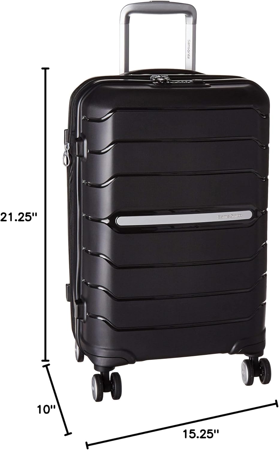 Samsonite Freeform Hardside Carry-On Luggage with Spinner Wheels - Hardshell Suitcase - TSA, Airline-Approved - Expandable Hard Shell, Smooth Rolling Wheels for Lightweight Travel - Navy