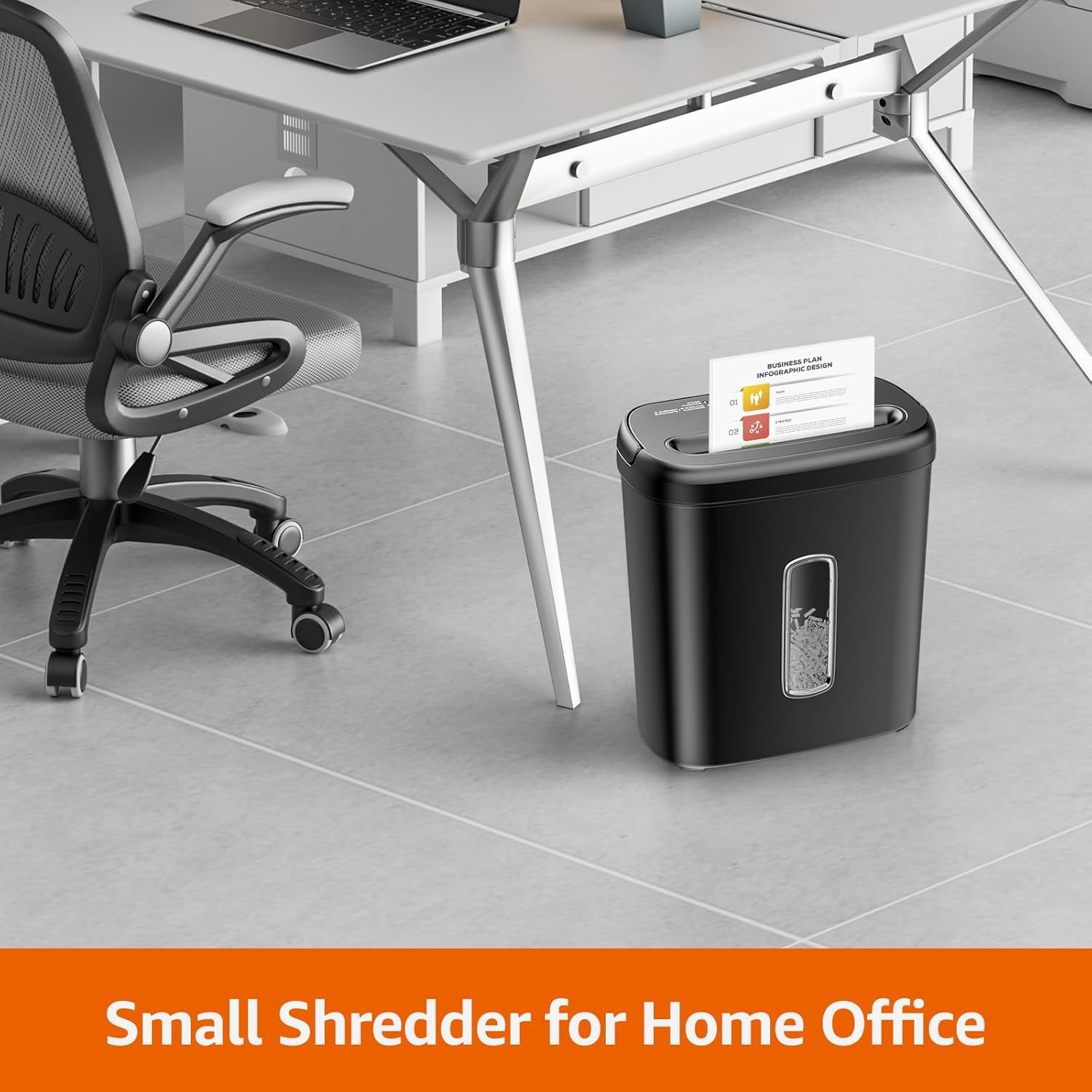 Basics 8-Sheet Cross Cut Paper Shredder and Credit Card Shredder - Black