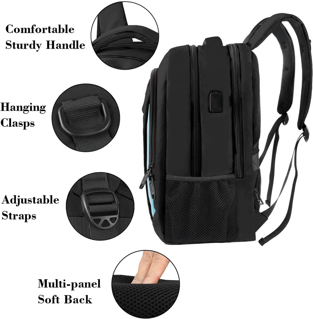 MATEIN Travel Laptop Backpack, Business Anti Theft Slim Sturdy Laptops Backpack with USB Charging Port, Water Resistant College School Computer Bag Gift for Men & Women Fits 15.6 Inch Notebook, Grey