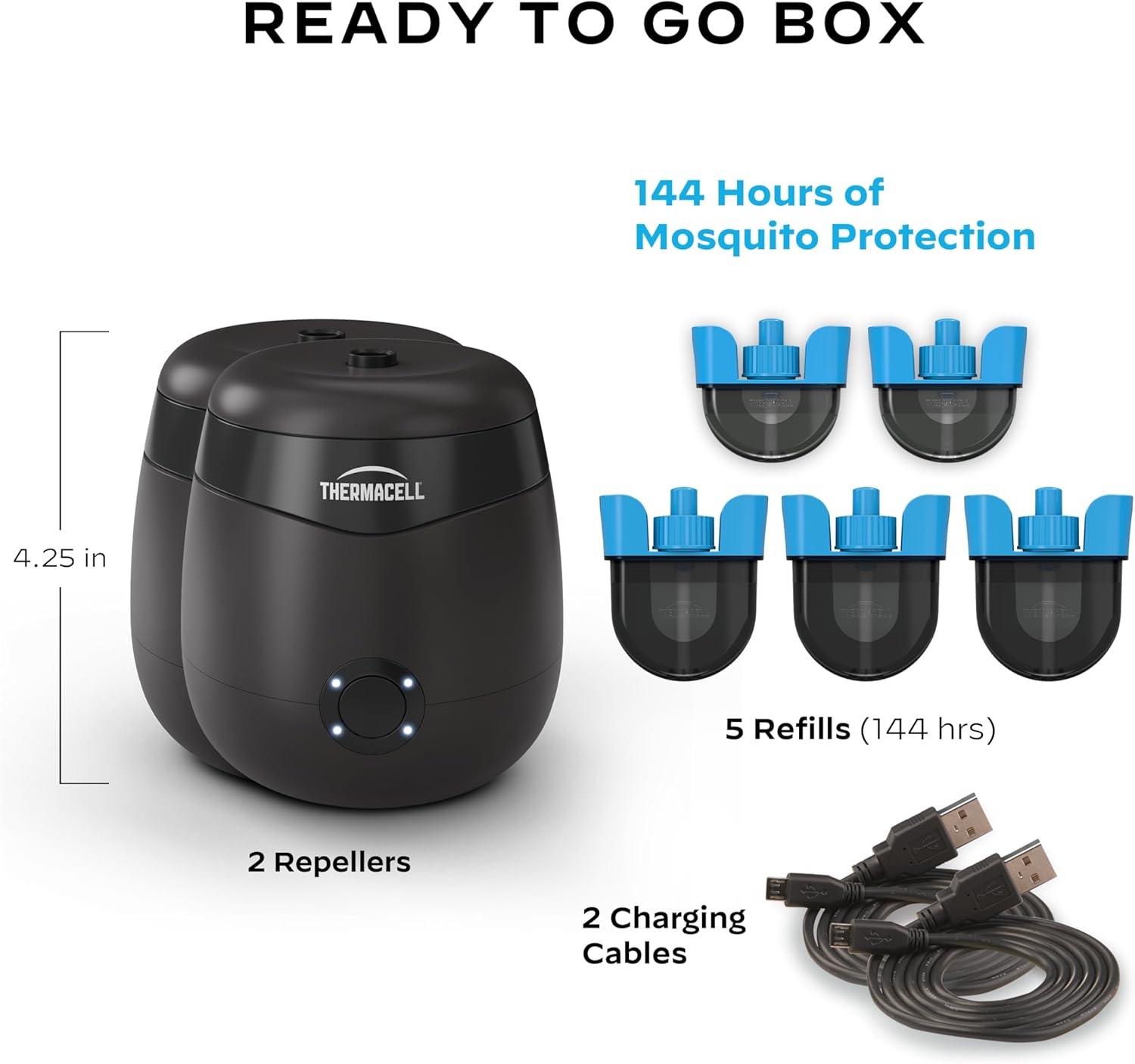 Thermacell E-Series Rechargeable Mosquito Repeller with 20’ Mosquito Protection Zone; Bug Spray Alternative; Scent Free