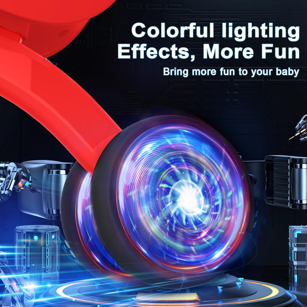 Colorful Lighting Baby Balance Bike Toys for 1 Year Old Girl Gifts, 10-36 Month Toddler Balance Bike, No Pedal 4 Silence Wheels & Soft Seat Pre-School First Riding on Toys, 1st Birthday Gifts.