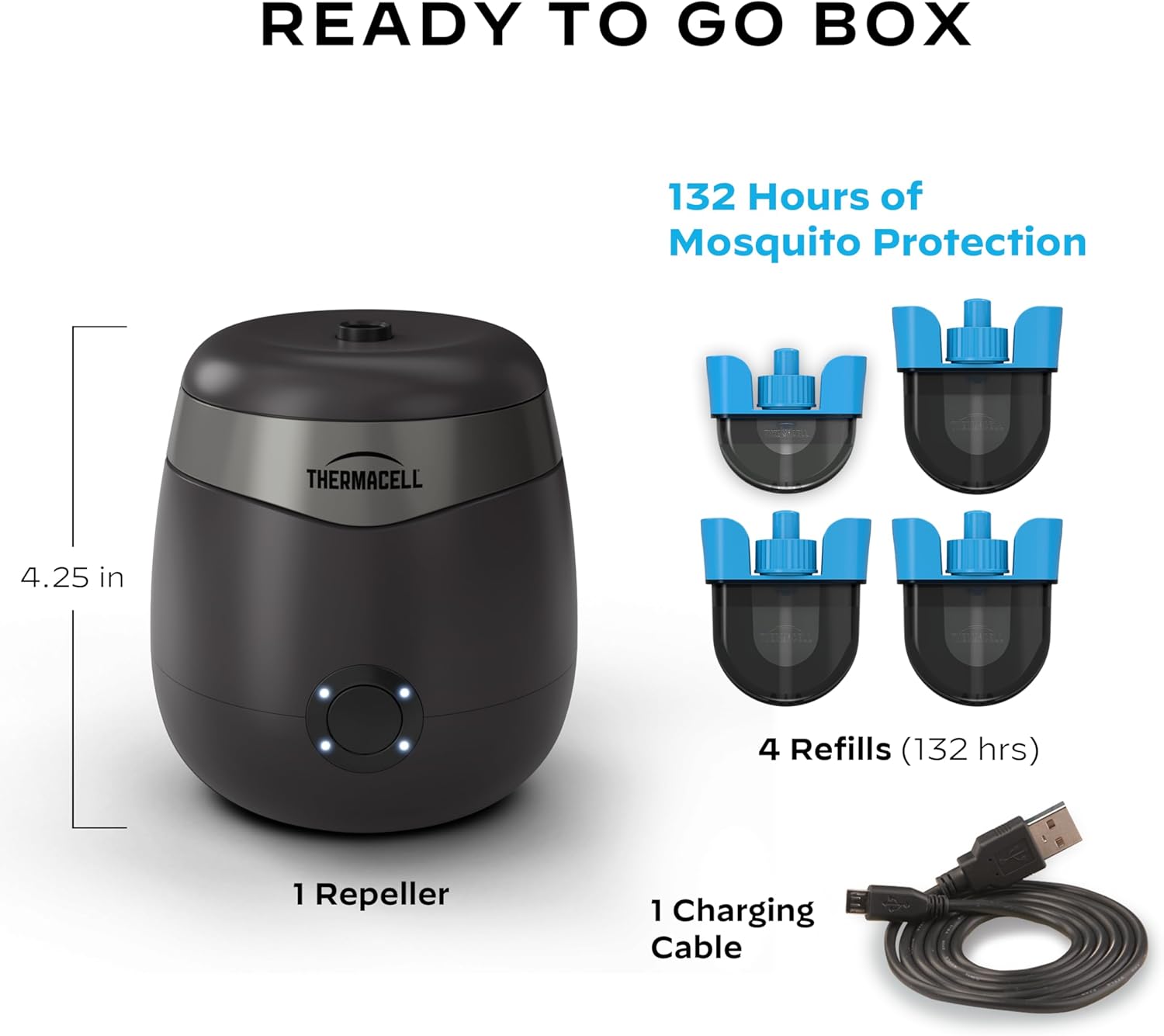 Thermacell E-Series Rechargeable Mosquito Repeller with 20’ Mosquito Protection Zone; Bug Spray Alternative; Scent Free