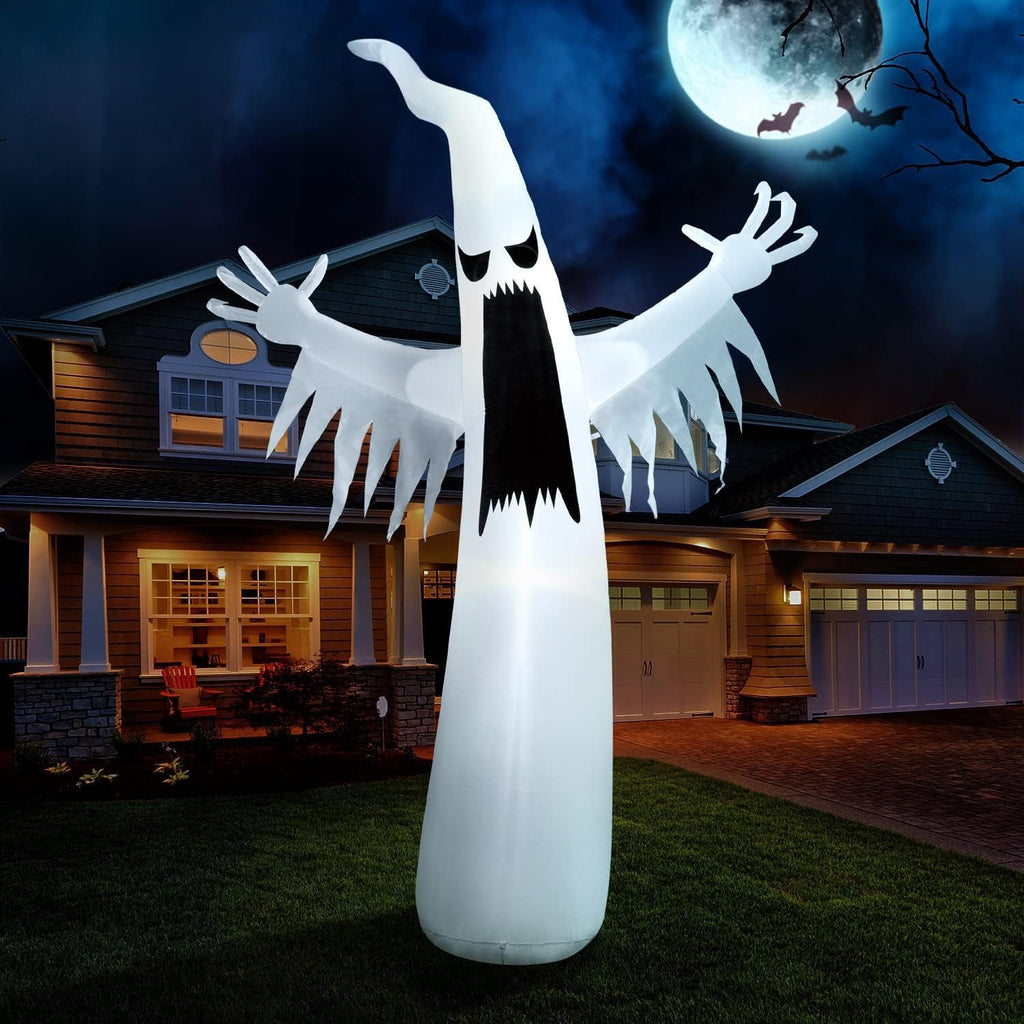 Joiedomi 12 FT Halloween Inflatables Outdoor Decorations, Scary Ghost Halloween Decor, Inflatable Ghost Blow Ups for Yard with LEDs for Outside Yard Decorations