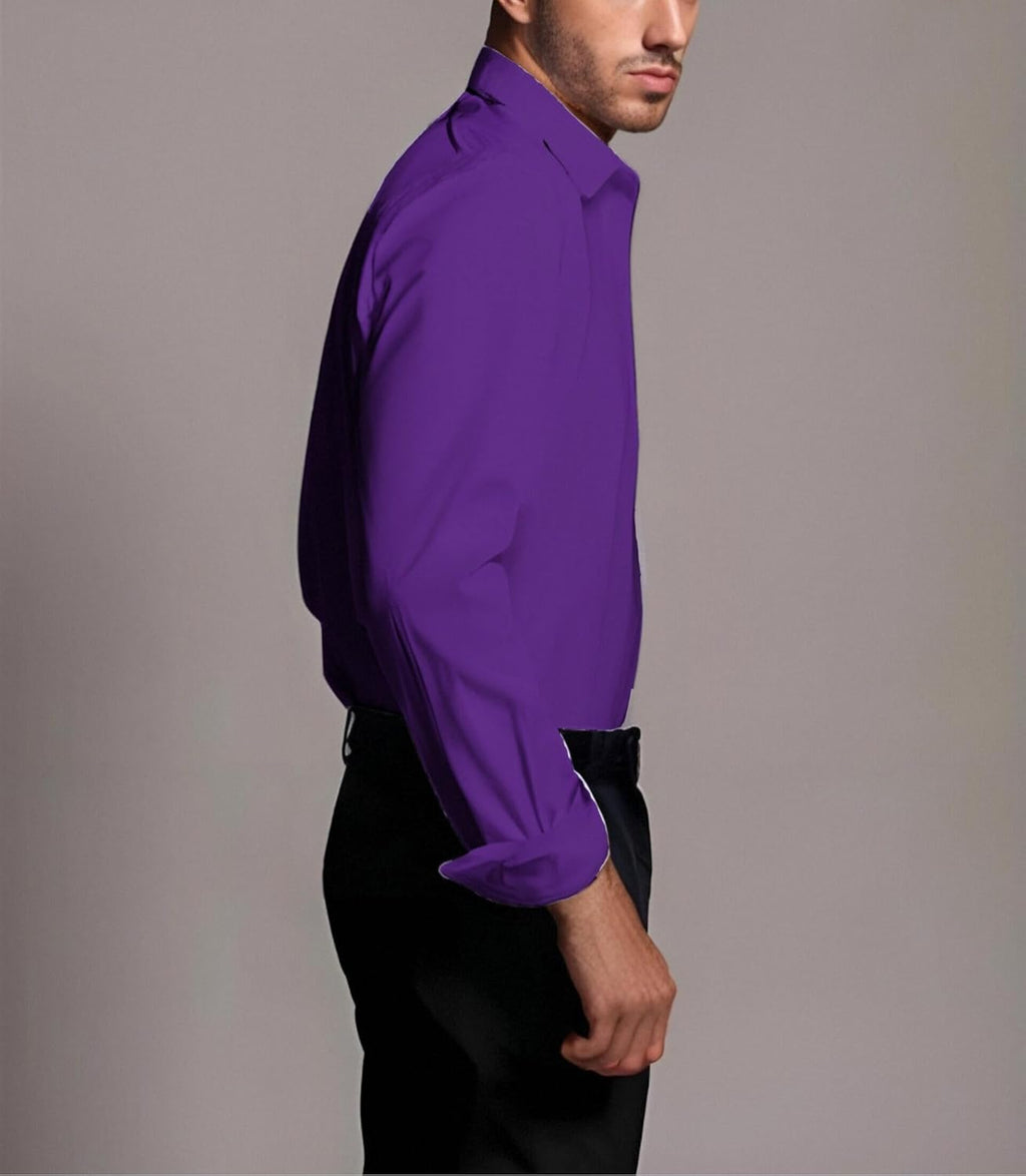 BEILU Stretch Mens Slim Fit Dress Shirts Formal Long Sleeve Button Down Shirts