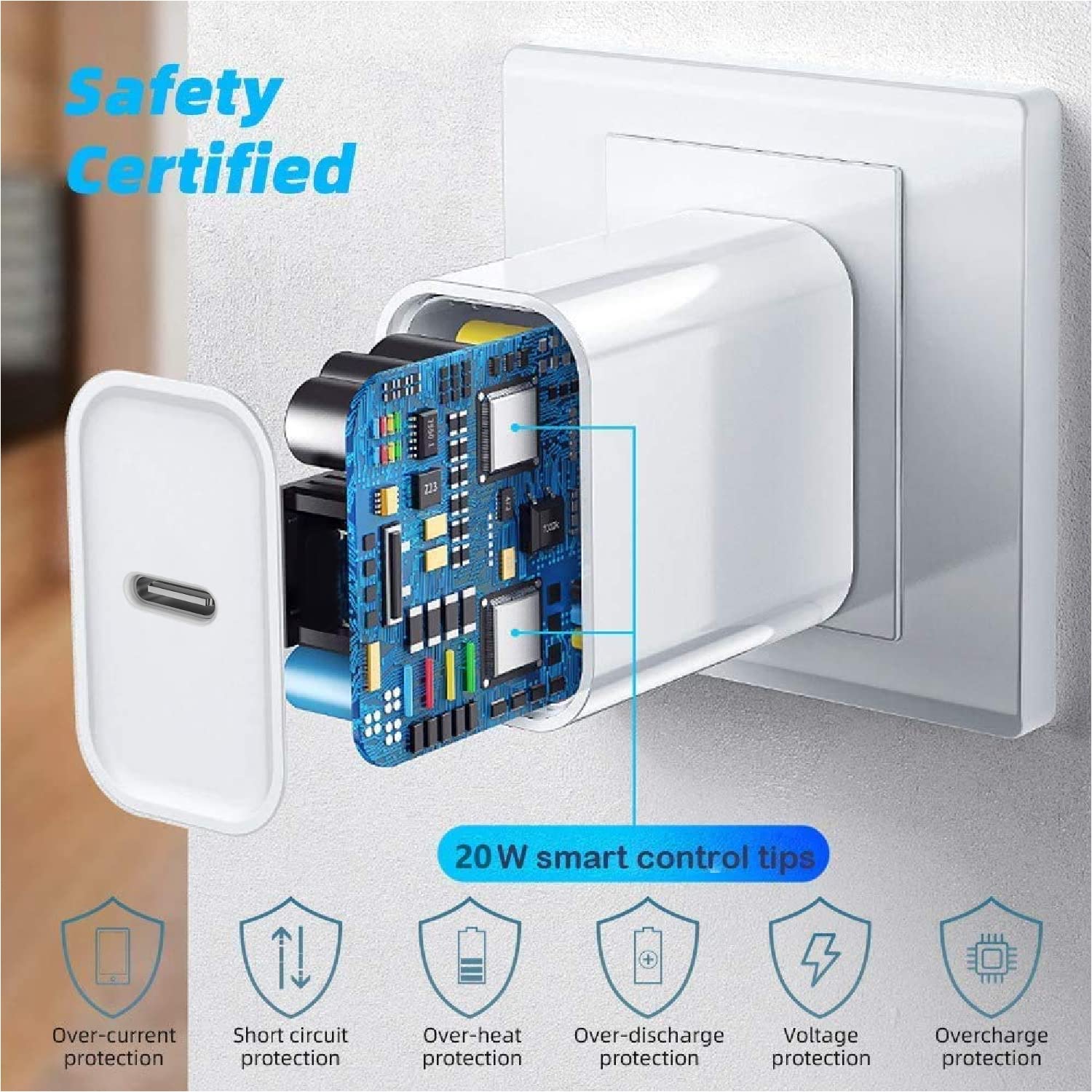 Fast iPhone Charger, iPhone Charger Fast Charging 2Pack Quick Chargers 6ft Long USB C to Lightning Cable Quick Charging Cord USB Charge Block Adapter for iPhone 14 Plus/14 ProMax/13 Mini 12/11/XS/iPad