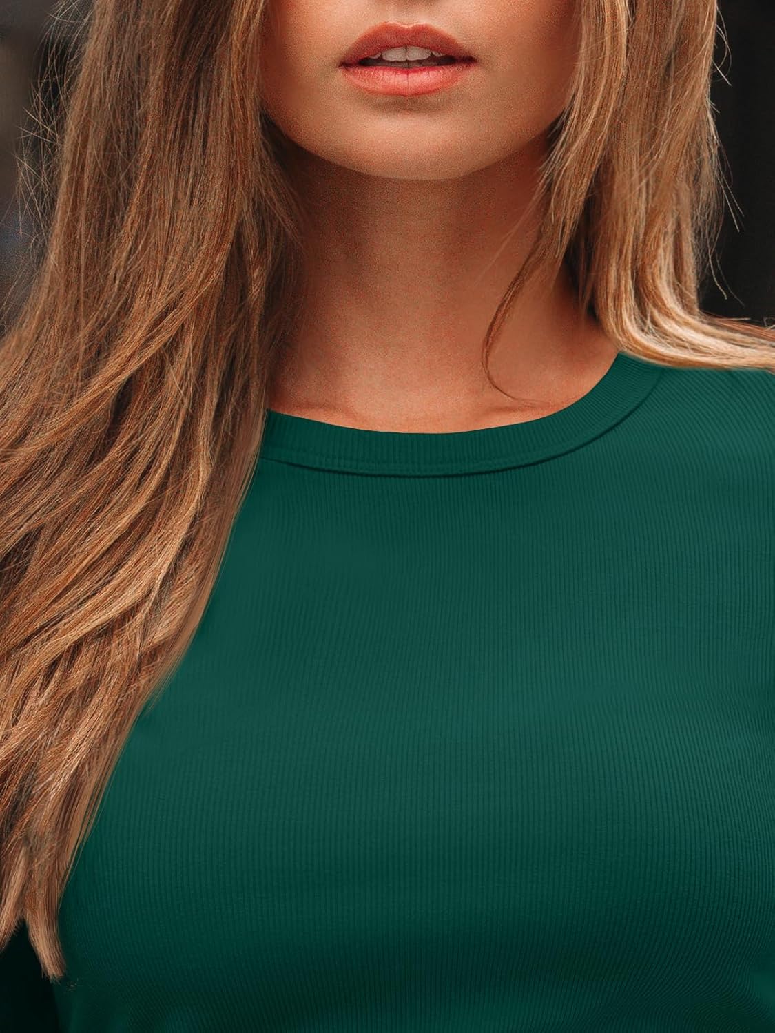 AUTOMET Long Sleeve Shirts Blouses Fall Fashion Ribbed Basic Tops Winter Clothes