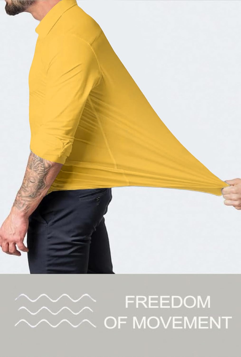 BEILU Stretch Mens Slim Fit Dress Shirts Formal Long Sleeve Button Down Shirts