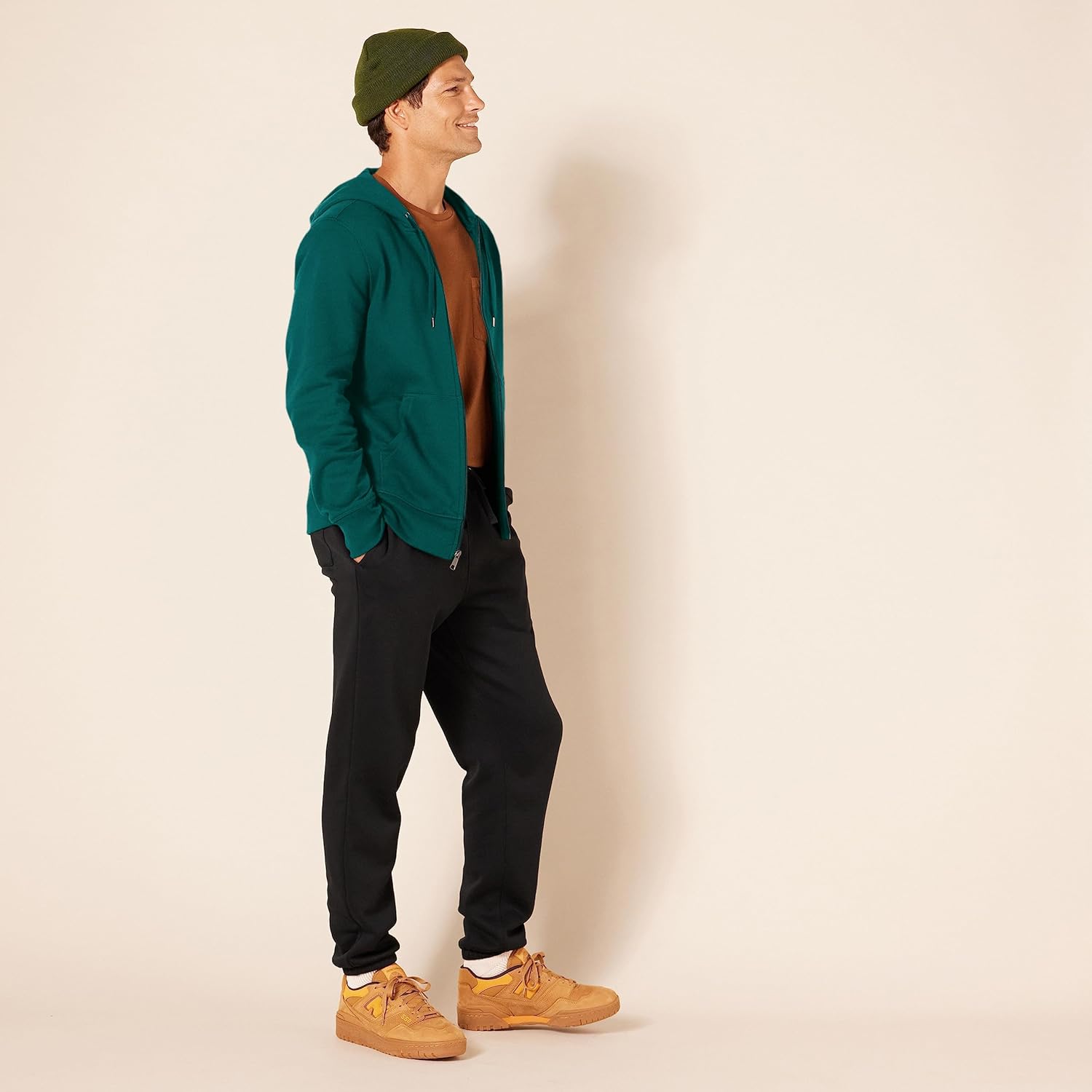 Essentials Men's Full-Zip Fleece Hoodie (Available in Big & Tall)