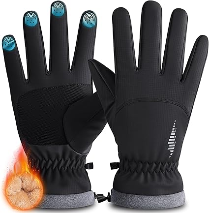rivmount Winter Waterproof Ski Snow Warm Gloves for Women Men, Windproof Cold Weather Thermal with Touchscreen Fingers, for Running Driving Cycling Hiking Biking Outdoor Sports Daily Work