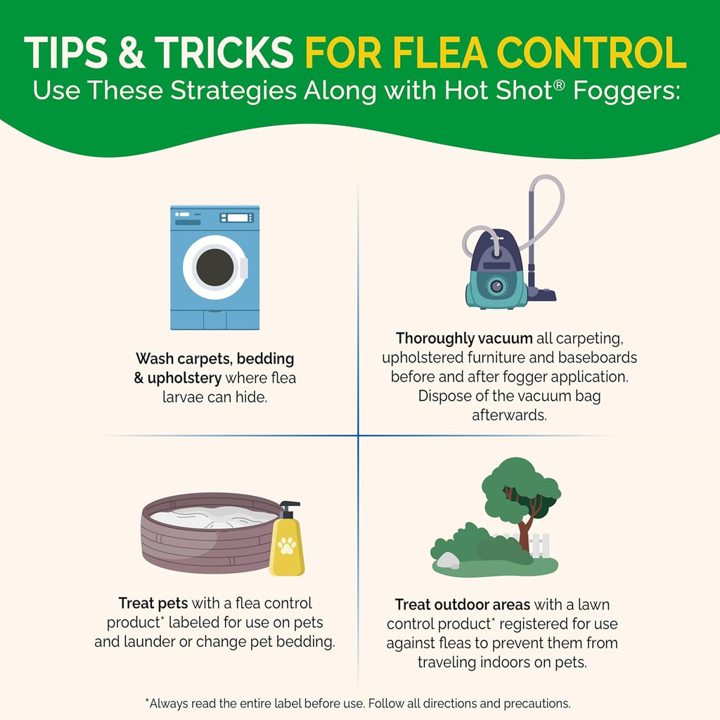 Hot Shot Fogger With Odor Neutralizer 6 Count-2 Ounce Cans (2 Pack), Controls Heavy Insect Infestations