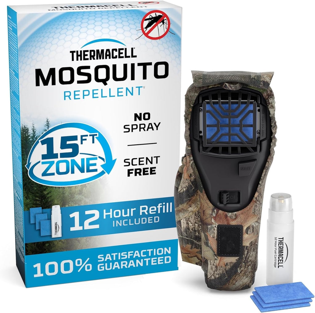 Thermacell Mosquito Portable Repeller; Includes 12-Hour Refill; 15 Foot Zone of Protection; Highly Effective Mosquito Repellent; Deet Free Bug Spray Alternative; Scent Free