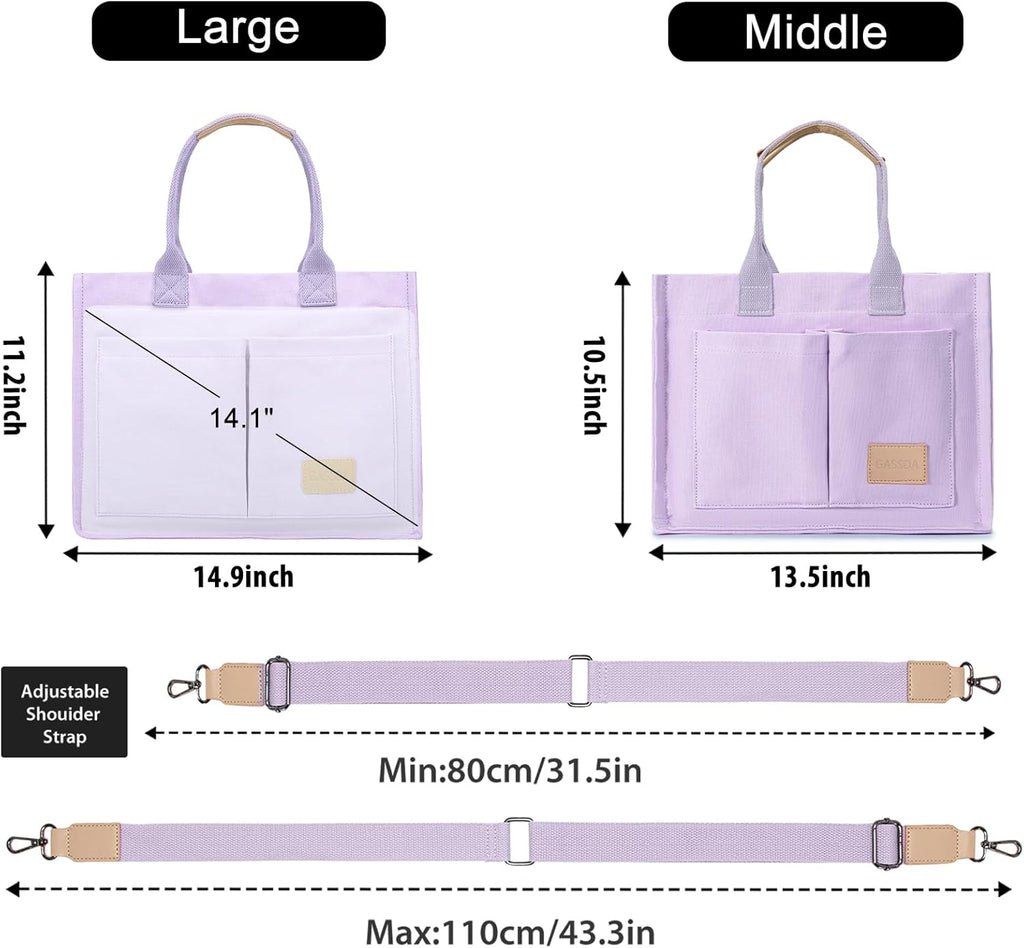 Tote Bags for Women Canvas Tote Purse Crossbody with Pockets Top Handle Shoulder Satchel Bag for Women