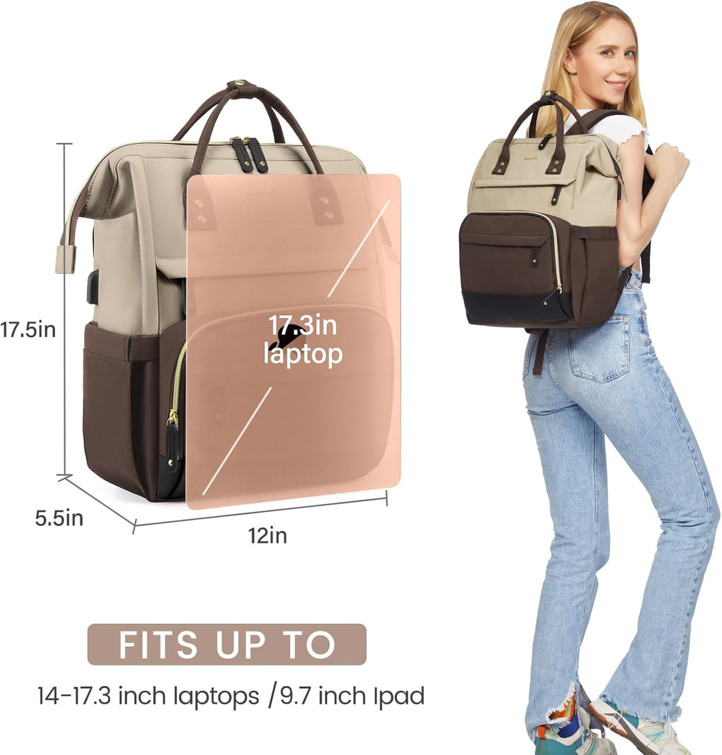 LOVEVOOK Laptop Backpack for Women, 15.6 Inch Work Business Backpacks Purse With Large Capacity, Waterproof Nurse Bag College Bookbag for School, Waterproof Casual Daypack for Travel