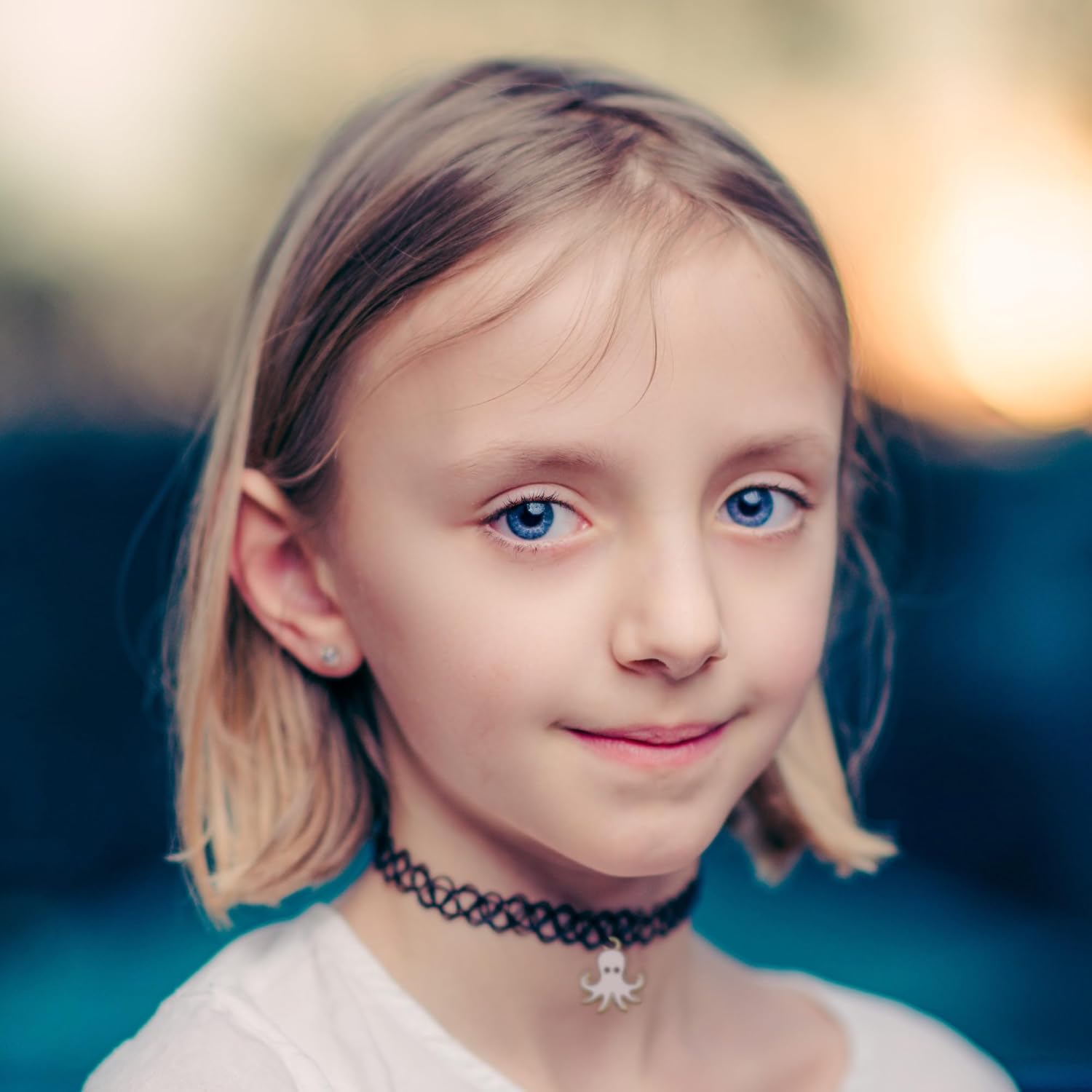 BodyJ4You 2PC Tattoo Choker Necklace - 90s Choker Necklace Women - 2000s Y2K Black Chokers Rainbow Choker - Butterfly Ying Yang Unicorn Rainbow Charms - Stretchy Elastic Necklace