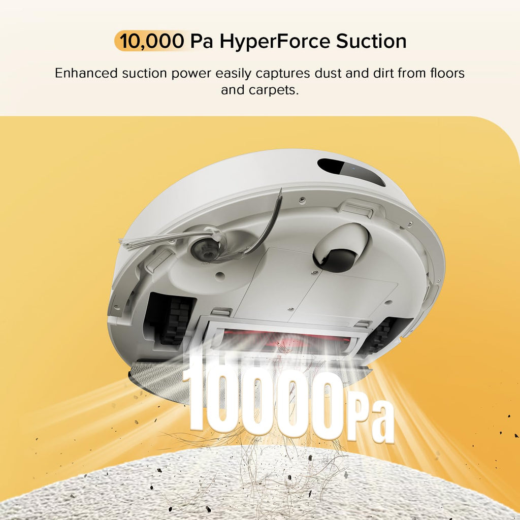 roborock Q7 M5+ Robot Vacuum and Mop, Upgraded from Q5 Max+, Up to 7-9 Weeks Self-Empty, 10000Pa Suction, Dual Anti-Tangle System for Pet Hair & Carpet, PreciSense LiDAR Navigation, App Control, Black