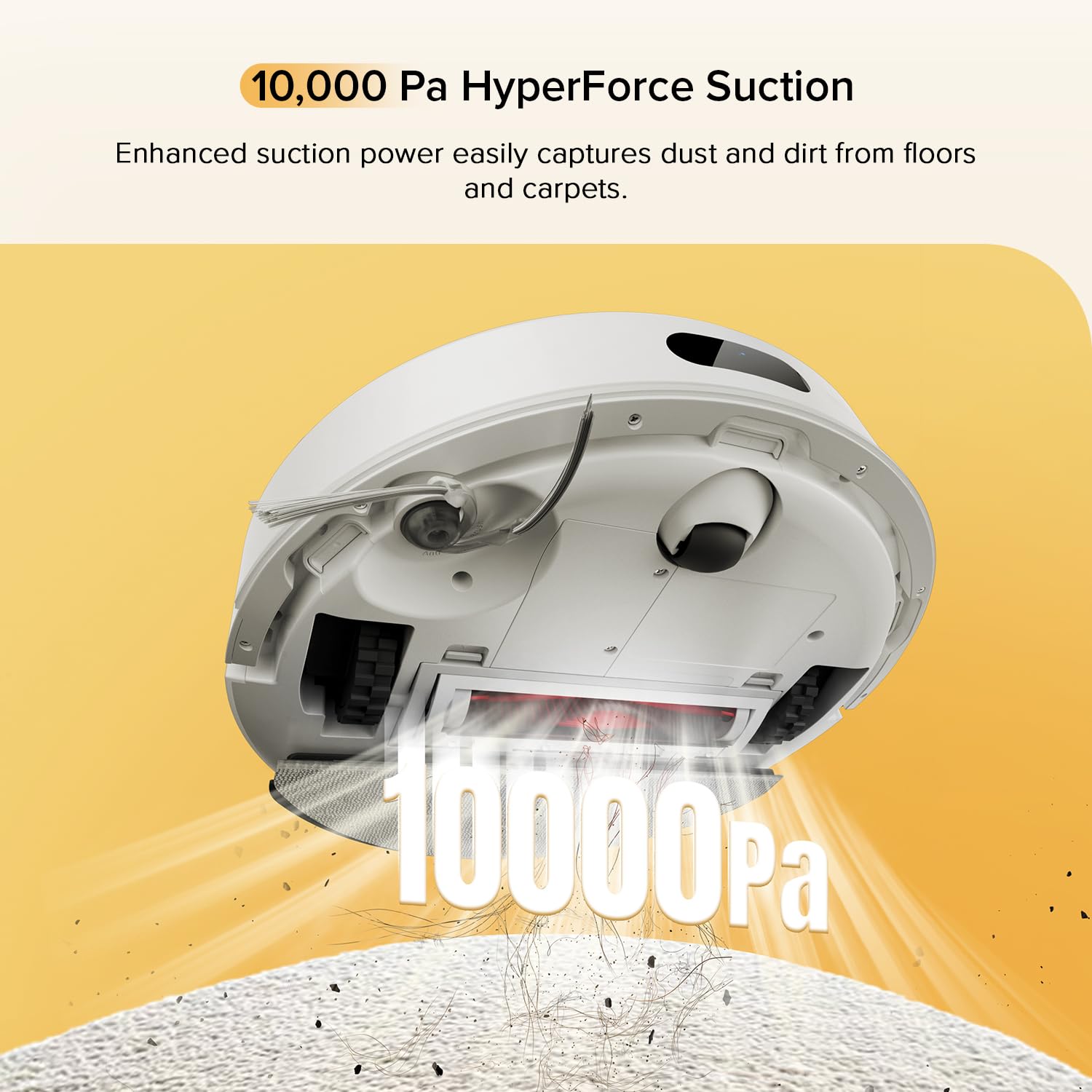 roborock Q7 M5+ Robot Vacuum and Mop, Upgraded from Q5 Max+, Up to 7-9 Weeks Self-Empty, 10000Pa Suction, Dual Anti-Tangle System for Pet Hair & Carpet, PreciSense LiDAR Navigation, App Control, Black